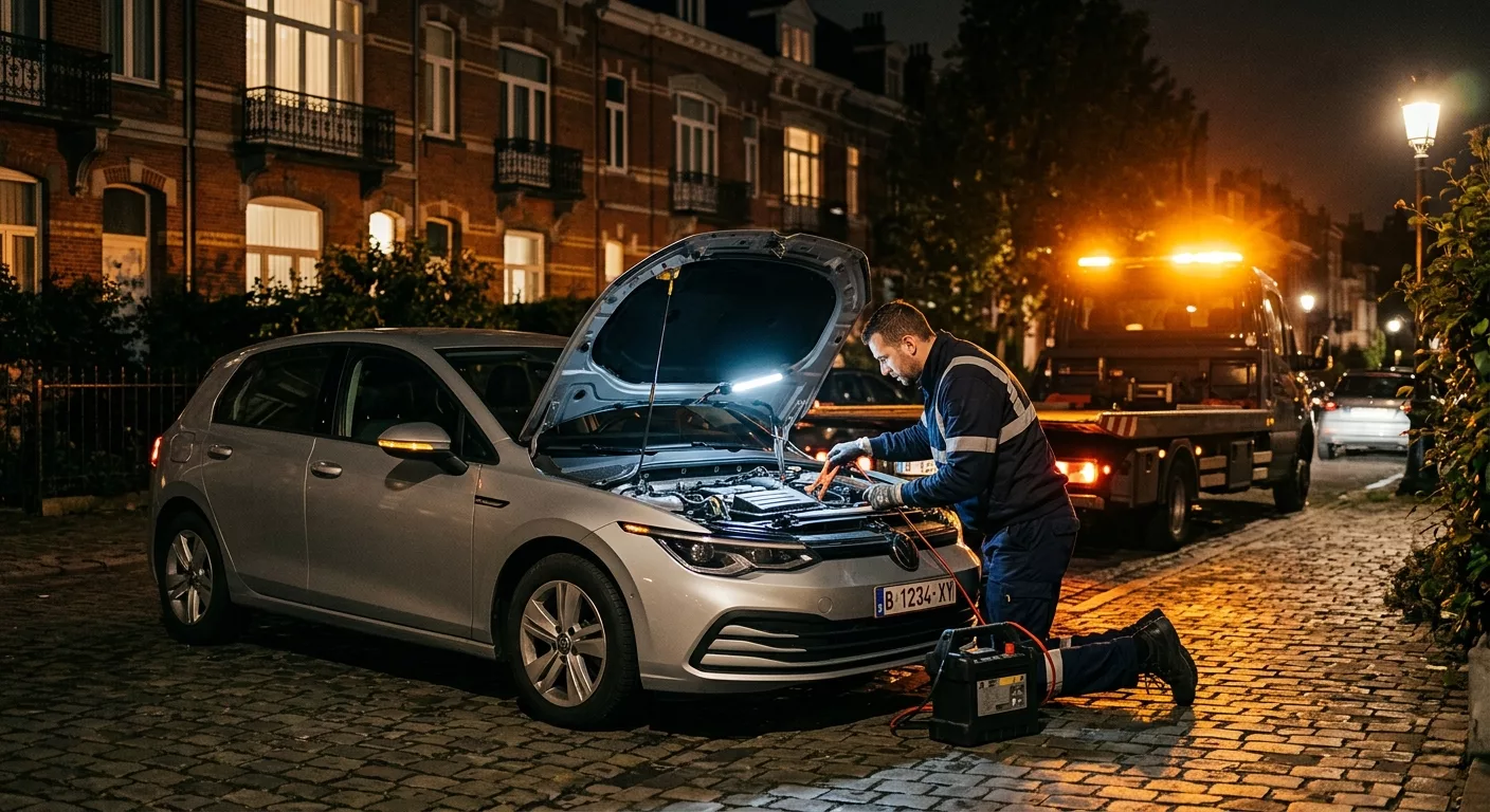 Dépannage Voiture à Koekelberg - technicien jumpstart batterie de nuit