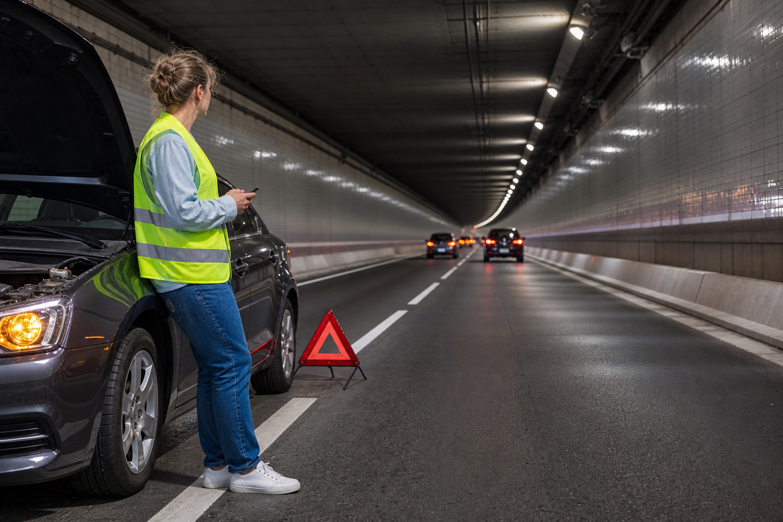 Les bons réflexes immédiats quand votre voiture tombe en panne dans un tunnel