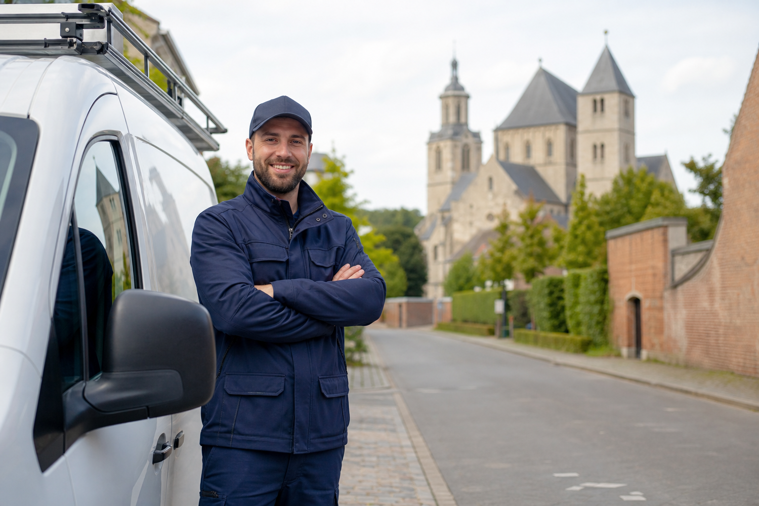 depanneur-souriant-a-cote-de-sa-camionnette-dxrj Dépanneur souriant à côté de sa camionnette pour un dépannage voiture à Grimbergen.