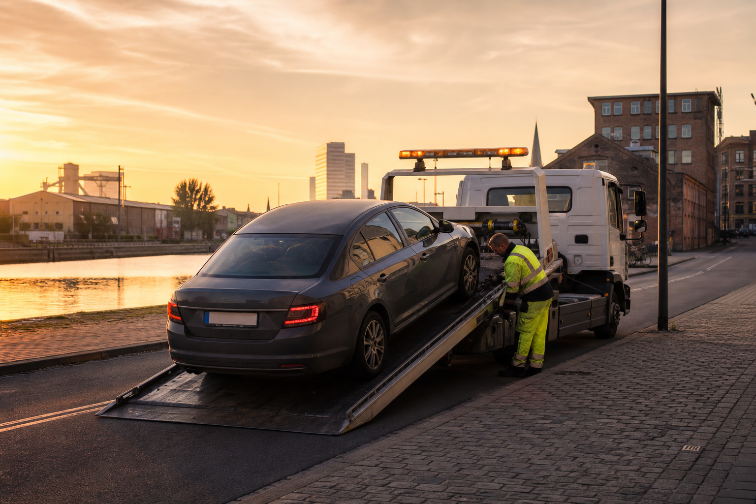 depanneuse-chargeant-un-vehicule-lors-dun-yaxb Dépanneuse chargeant un véhicule lors d