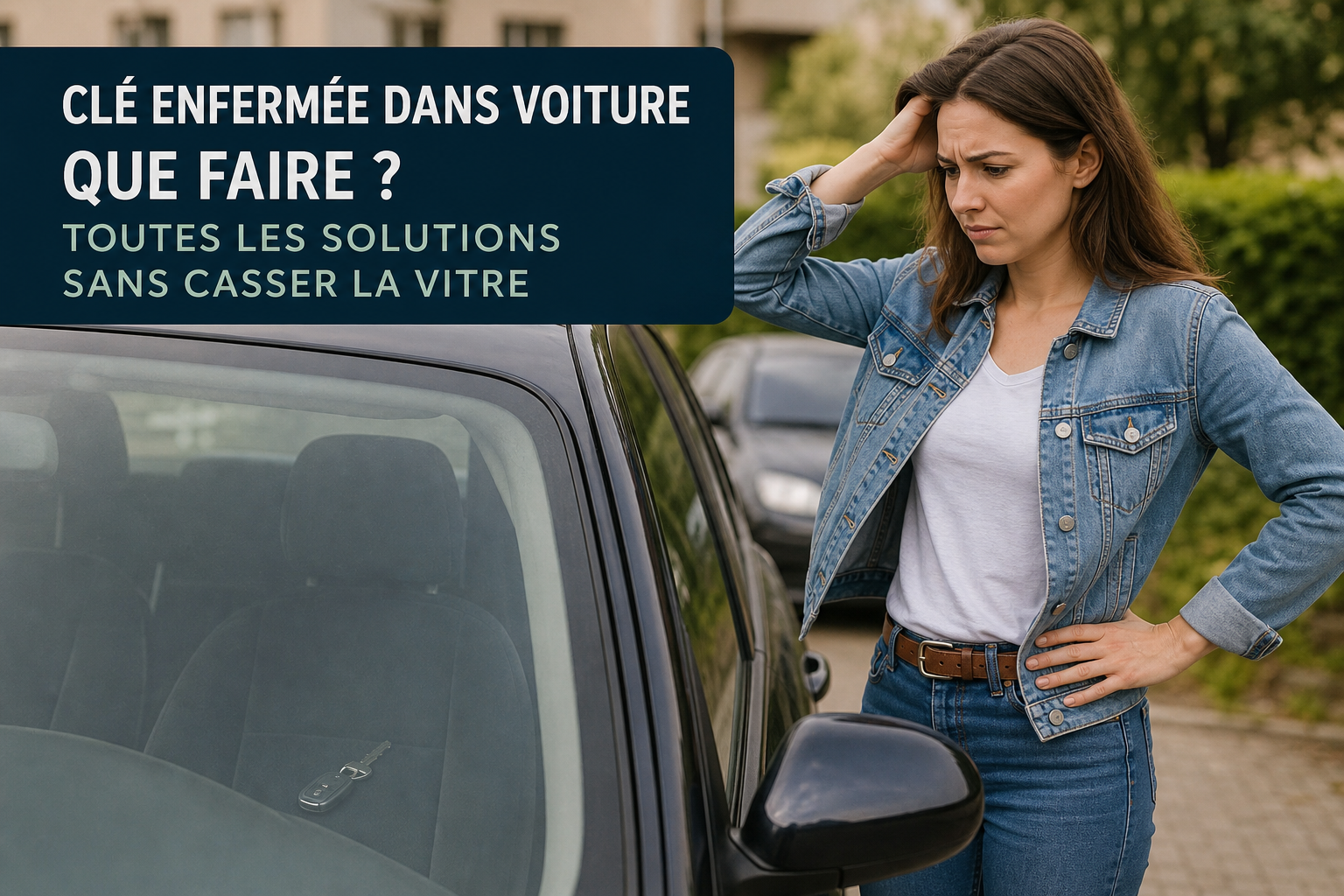 Clé enfermée dans voiture que faire : toutes les solutions sans casser la vitre