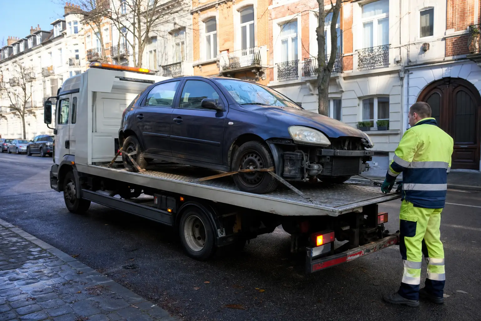 Enlèvement épave voiture Bruxelles : la procédure étape par étape