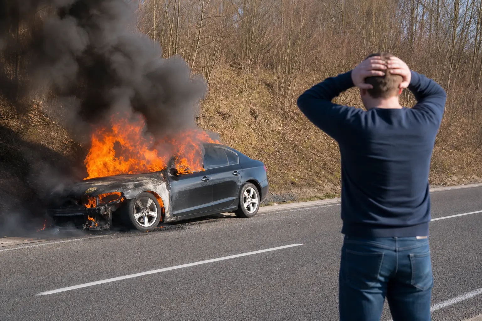 Voiture en feu que faire Belgique : les gestes qui sauvent en moins de 60 secondes